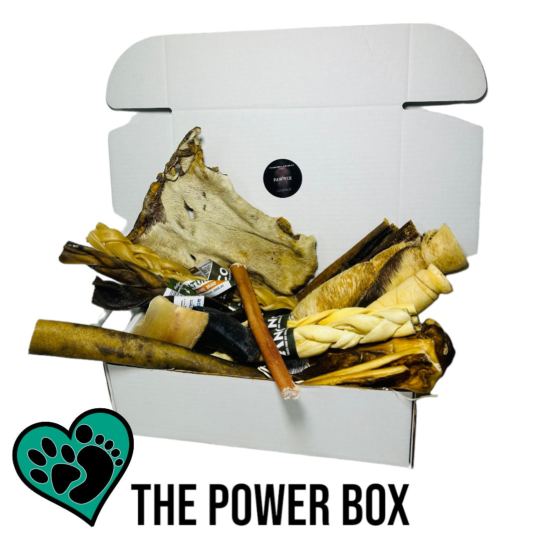 The Power Box A selection of Extra Tough Ultra Safe Natural Chew s Pawfix