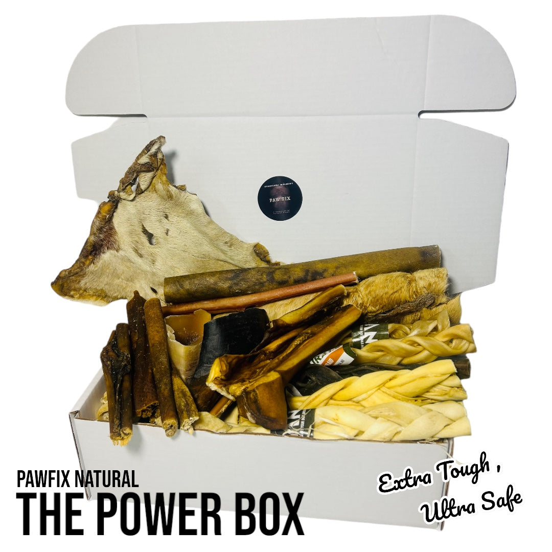 The Power Box - A selection of Extra Tough , Ultra Safe Natural Chew’s