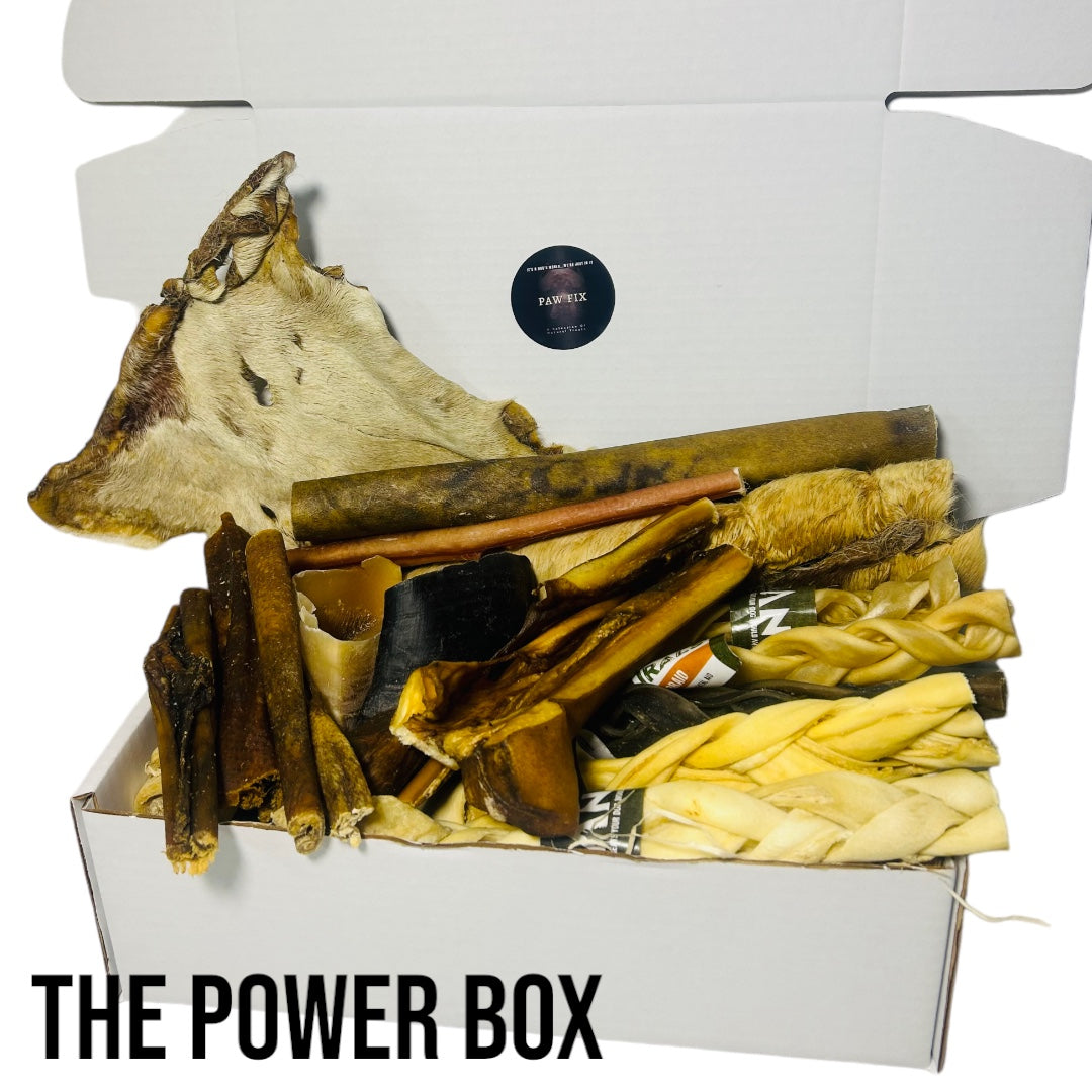 The Power Box - A selection of Extra Tough , Ultra Safe Natural Chew’s