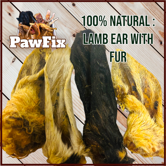 100% Natural Lamb Ear with Fur